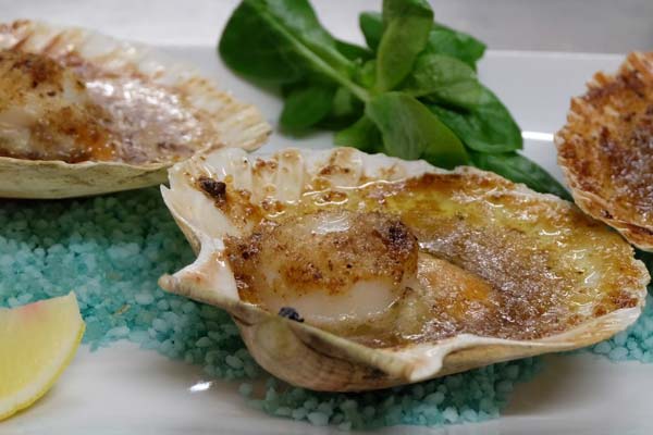 Coquille Saint-Jacques au restaurant La Part es Anges à Vendays - Montalivet