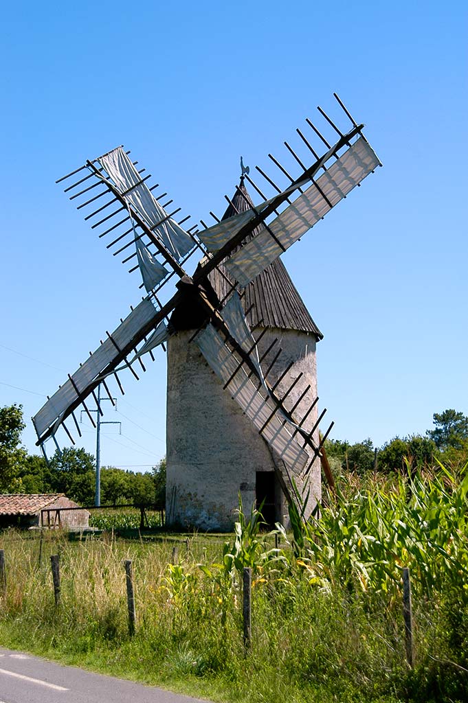 Moulin près de Vensac en Gironde dans le Médoc proche du camping Tastesoule